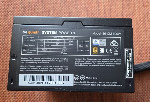 Quiet system power - power, 600w
