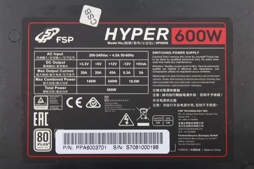 Fsp hyper 600 - watt, atx