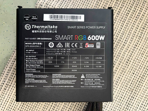 Thermaltake smart rgb 600w atx - thermaltake,