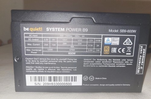 Quiet netzteil 600 w - 600,