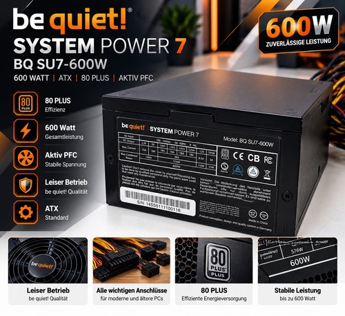 Quiet netzteil su7 600w - be,